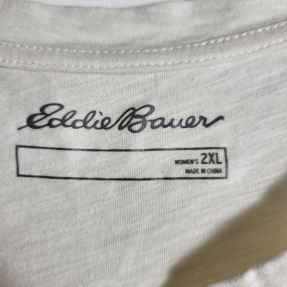 Eddie Bauer white crew neck tunic      women's 2X  #2125